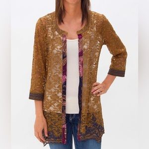 GUC GIMMICKS BKE Lace Cardigan in Butternut Size Large